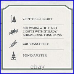 My Texas House 2025 7.5ft Cypress Pre-Lit Artificial Christmas Tree 500 LEDs