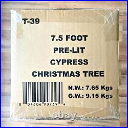 My Texas House 2025 7.5ft Cypress Pre-Lit Artificial Christmas Tree 500 LEDs