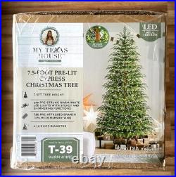 My Texas House 2025 7.5ft Cypress Pre-Lit Artificial Christmas Tree 500 LEDs