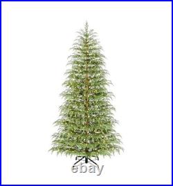 My Texas House 7.5' Pre-lit Twinkle LED Cypress Artificial Christmas Tree, Green
