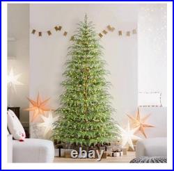 My Texas House 7.5' Pre-lit Twinkle LED Cypress Artificial Christmas Tree, Green