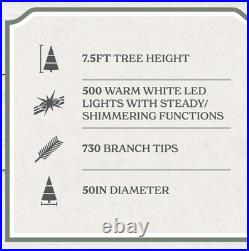 My Texas House 7.5ft Cypress Pre-Lit Artificial Christmas Tree 500 LEDs 2025
