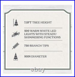 My Texas House 7.5ft Cypress Pre-Lit LED Christmas Tree 500 Twinkle Lights