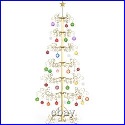 NAIZEA Wrought Iron Christmas Tree Metal Ornament Display Stand Holder 6Ft / 7Ft