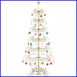 NAIZEA Wrought Iron Christmas Tree Metal Ornament Display Stand Holder 6Ft / 7Ft