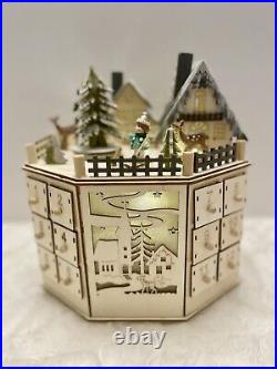 NEW 2025 CHRISTMAS Rotating Bavarian Village LED Octagonal Advent Calendar