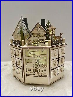 NEW 2025 CHRISTMAS Rotating Bavarian Village LED Octagonal Advent Calendar