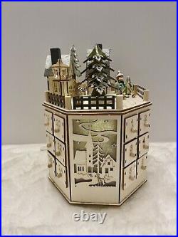 NEW 2025 CHRISTMAS Rotating Bavarian Village LED Octagonal Advent Calendar