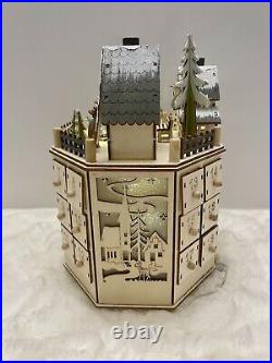 NEW 2025 CHRISTMAS Rotating Bavarian Village LED Octagonal Advent Calendar