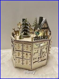 NEW 2025 CHRISTMAS Rotating Bavarian Village LED Octagonal Advent Calendar