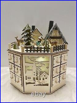 NEW 2025 CHRISTMAS Rotating Bavarian Village LED Octagonal Advent Calendar