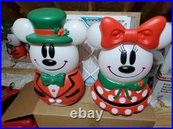 NEW? 23 Mickey and Minnie Mouse Disney Blow Mold Light Up Christmas