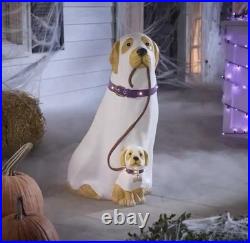 NEW 2.5 Ft Golden Retriever Halloween Dog Blow Mold Ghost LED 2025 NEW IN BOX