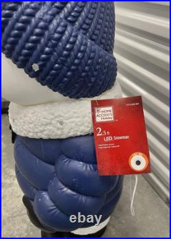 NEW 2.5 ft LED Snowman Puffer Christmas Blow Mold Home Depot 2025