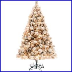 NEW 6.5ft Christmas Tree Artificial 1107 Branches Tips Xmas Decora with LED Lights