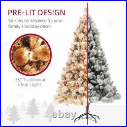 NEW 6.5ft Christmas Tree Artificial 1107 Branches Tips Xmas Decora with LED Lights