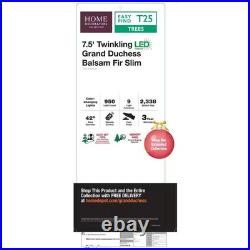NEW 7.5 ft Grand Duchess Balsam Fir LED Pre-Lit Artificial Christmas Tree SLIM NEW 7.5 ft Grand Duchess Balsam Fir LED Pre-Lit Artificial Christmas Tree SLIM