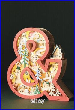 NEW ANTHROPOLOGIE Monogram Wonderland Light-Up Scene Christmas Ampersand &