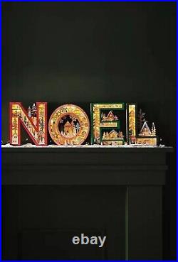 NEW ANTHROPOLOGIE Monogram Wonderland Light-Up Scene Christmas Letter E