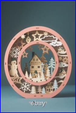 NEW ANTHROPOLOGIE Monogram Wonderland Light-Up Scene Christmas Letter O