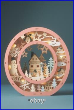 NEW ANTHROPOLOGIE Monogram Wonderland Light-Up Scene Christmas Letter O