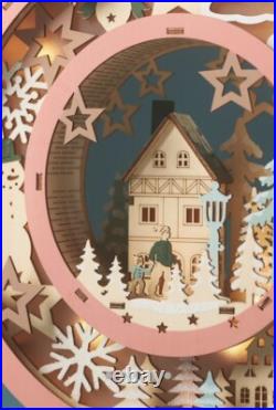 NEW ANTHROPOLOGIE Monogram Wonderland Light-Up Scene Christmas Letter O