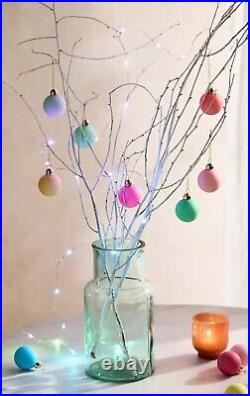 NEW Anthropologie 2 Matte Glass Baubles Set of 35 (1 Missing) Holiday Ornaments NEW Anthropologie 2 Matte Glass Baubles Set of 35 (1 Missing) Holiday Ornaments
