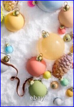 NEW Anthropologie 2 Matte Glass Baubles Set of 35 (1 Missing) Holiday Ornaments NEW Anthropologie 2 Matte Glass Baubles Set of 35 (1 Missing) Holiday Ornaments