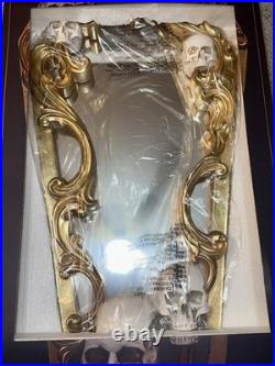 NEW CHRISTIAN SIRIANO NEW YORK Gold Frame Skull Mirror 25 NEW CHRISTIAN SIRIANO NEW YORK Gold Frame Skull Mirror 25