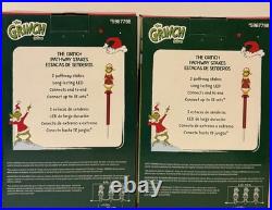 NEW Christmas Dr. Seuss The Grinch LED Lightshow Outdoor Pathway Markers Stakes