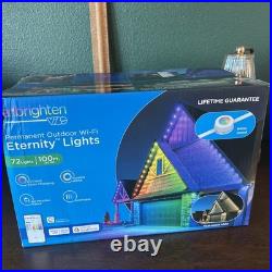 NEW Enbrighten Permanent Outdoor Wi-Fi Eternity Eave Lights 100ft Dimmable RGB+W