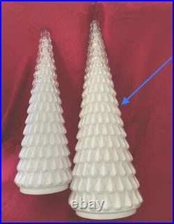 NEW FLAWLESS Exquisite POTTERY BARN White LED LIT Timer Glass 27 CHRISTMAS TREE