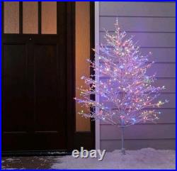 NEW GE Color Choice 5-ft Winterberry Pre-lit White Artificial Christmas Tree