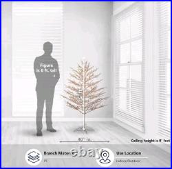 NEW GE Color Choice 5-ft Winterberry Pre-lit White Artificial Christmas Tree