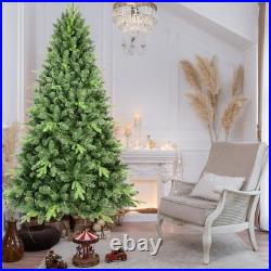NEW Green Classic Artificial Christmas Tree Hinged with Foldable Stand 4-9Foot