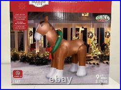 NEW Holiday Time Giant Clydesdale Horse Christmas Outdoor Inflatable Yard Decor NEW Holiday Time Giant Clydesdale Horse Christmas Outdoor Inflatable Yard Decor