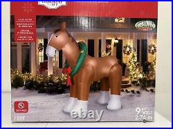 NEW Holiday Time Giant Clydesdale Horse Christmas Outdoor Inflatable Yard Decor NEW Holiday Time Giant Clydesdale Horse Christmas Outdoor Inflatable Yard Decor
