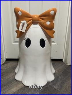 NEW IN-HAND Halloween Summerween Large Ghost with Orange & White Polka Dot Bow NEW IN-HAND Halloween Summerween Large Ghost with Orange & White Polka Dot Bow