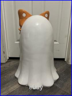 NEW IN-HAND Halloween Summerween Large Ghost with Orange & White Polka Dot Bow NEW IN-HAND Halloween Summerween Large Ghost with Orange & White Polka Dot Bow