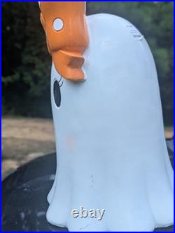 NEW IN-HAND Halloween Summerween Large Ghost with Orange & White Polka Dot Bow