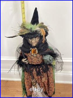 NEW Karen Didion Mabel Witch 27 Halloween Hand-Painted Witch Doll Decor OOS HTF