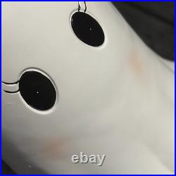 NEW LARGE Halloween Summerween Large Ghost with Orange & White Polka Dot Bow