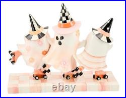 NEW MacKenzie-Childs Hocus Pocus Ghost Trio Figurine, Rosy Check/Multi, $149.95