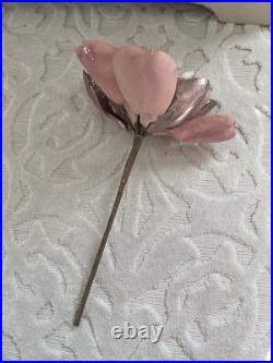 NEW Magnolia Stem Jewel Glitter Velvet Glam Christmas Stem Pink Gold LARGE Set 5