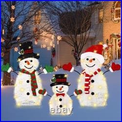 NEW NEVER USED OPEN BOX LED Snowman Christmas SNOW MAN FAMILY DULEFUN #581