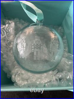 NEW Never Hung Tiffany & Co. Crystal Etched Ball Bauble Christmas Ornament 2018