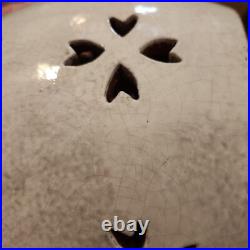NEW Pottery Barn Ceramic Pierced Punched WHITE Large Egg Luminary EASTER