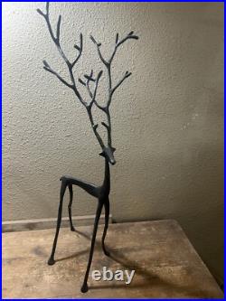 NEW Pottery Barn Christmas Bronze Sculpted Reindeer Set of 3 SOLD OUT