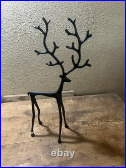 NEW Pottery Barn Christmas Bronze Sculpted Reindeer Set of 3 SOLD OUT