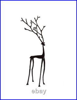 NEW Pottery Barn Christmas Bronze Sculpted Reindeer Set of 3 SOLD OUT